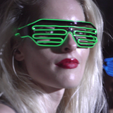 HASHTAG QUEENS NEON HORIZONTAL BARS GLASSES